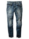 ピーアールピーエス 【送料無料】 ピーアールピーエス メンズ デニムパンツ ジーンズ ボトムス Windsor Distressed Ripped Knee Stretch Skinny Jeans indigo