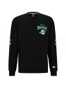【送料無料】 ボス メンズ パーカー・スウェット アウター NFL Cotton-Terry Sweatshirt miami dolphins black