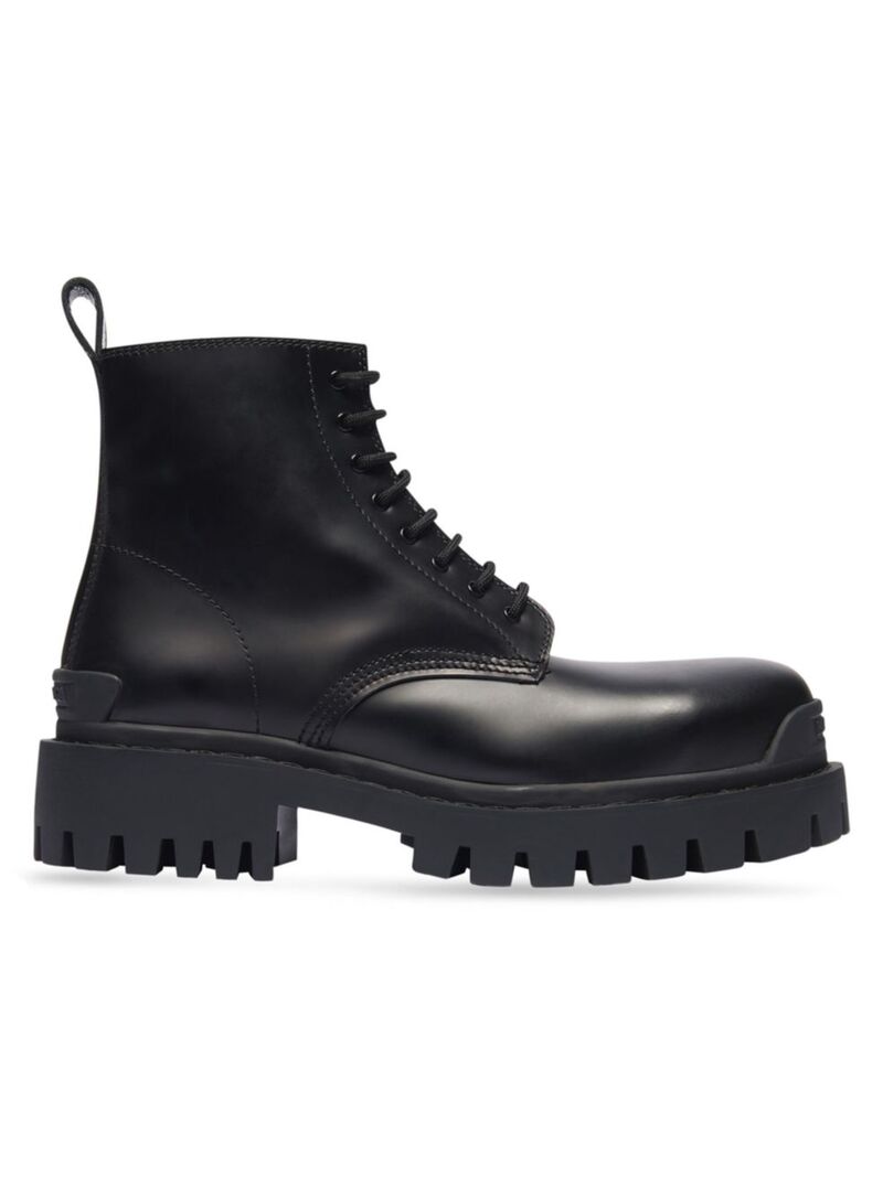 【送料無料】 バレンシアガ メンズ ブーツ・レインブーツ シューズ Strike Lace-up Boot black