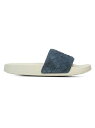 【送料無料】 ヴィンス メンズ サンダル シューズ Watley Woven Suede Slide Sandals steel blue