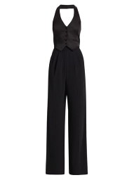 【送料無料】 アマンダ アプリチャード レディース ジャンプスーツ トップス Isadore Tailored Halterneck Jumpsuit black