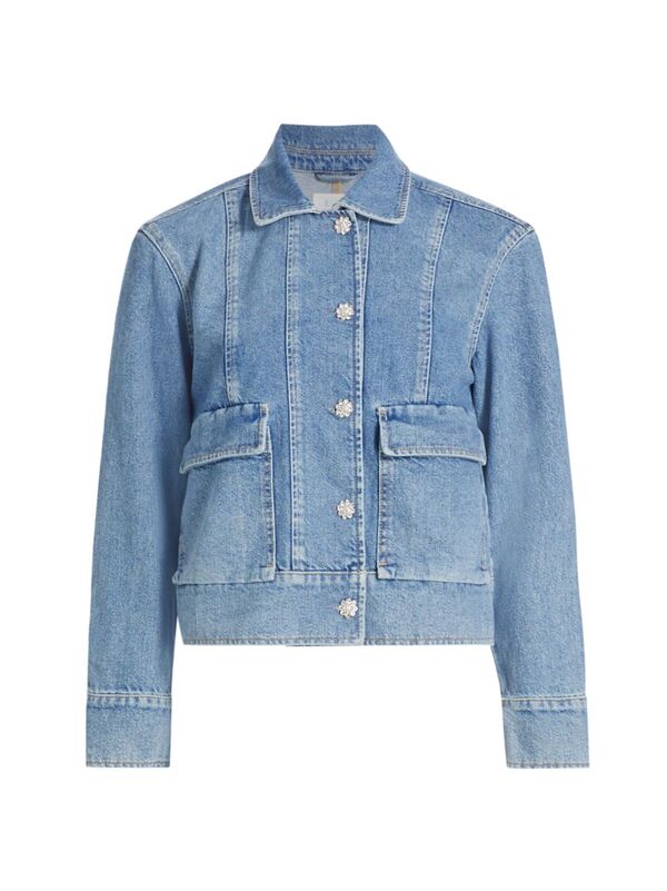 【送料無料】 レイルズ レディース ジャケット・ブルゾン アウター Bianca Crystal Denim Jacket original blue