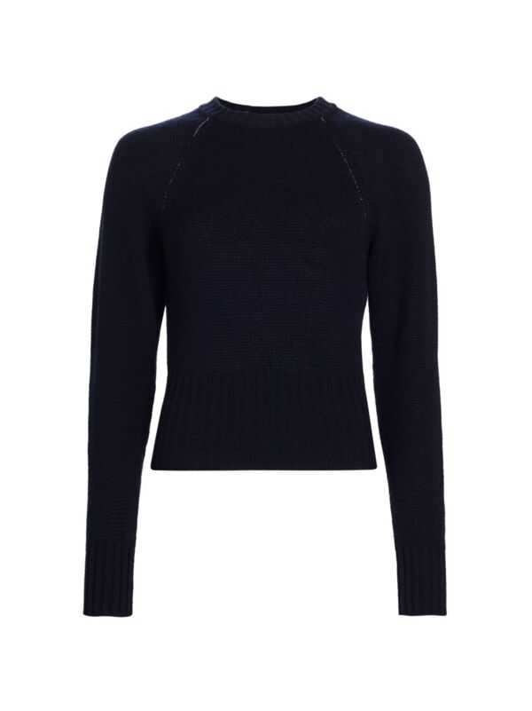 ̵ եӥ եå ǥ ˥åȡ  Cashmere Crewneck Crop Sweater blue notte