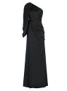  セイア レディース ワンピース トップス Tori Satin Draped One-Shoulder Gown black