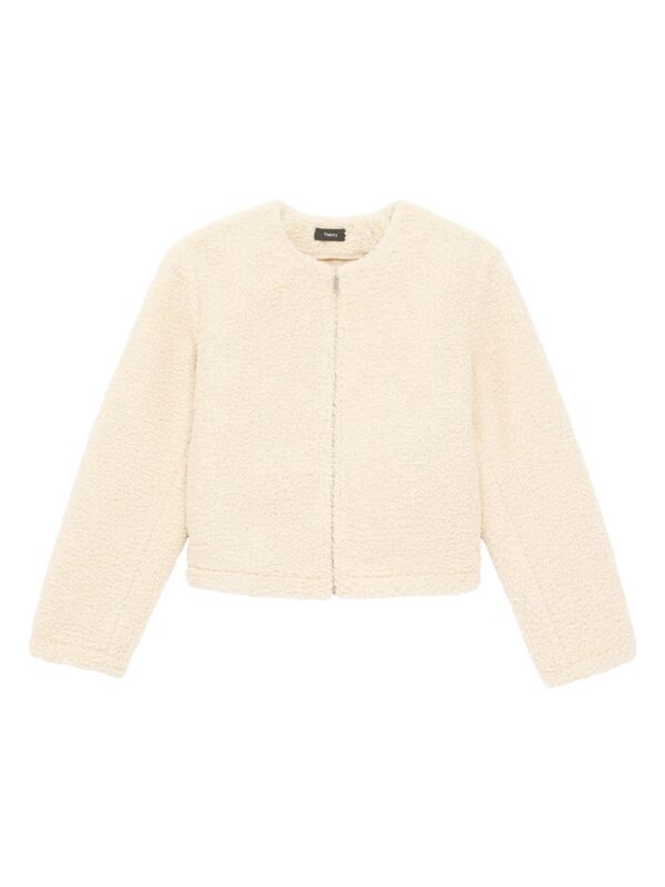 セオリー アウター レディース 【送料無料】 セオリー レディース ジャケット・ブルゾン アウター Fleece Crewneck Jacket cream