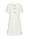 【送料無料】 ヴァレンティノ レディース ワンピース トップス Embroidered Crepe Couture Short Dress ivory silver