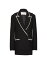 ̵ ƥ ǥ 㥱åȡ֥륾 ֥쥶  Embroidered Light Wool Tweed Blazer black