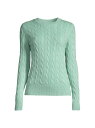 【送料無料】 ヴァインヤードヴァインズ レディース ニット・セーター アウター Cashmere Cable-Knit Crewneck Sweater mist green