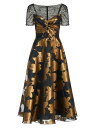 【送料無料】 セイア レディース ワンピース トップス Sonya Metallic Floral A-Line Dress black bronze