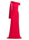 【送料無料】 アレキサンダー・マックイーン レディース ワンピース トップス Knotted Crepe Evening Gown lust red