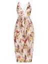 【送料無料】 ジマーマン レディース ワンピース トップス Matchmaker Tulip Linen-Silk Midi-Dress ivory tropical floral