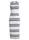 ミリ― 【送料無料】 ミリー レディース ワンピース トップス Knit Zigzag Midi-Dress navy ecru