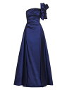 yz eWoCbL[t[} fB[X s[X gbvX Asymmetric Bow-Embellished Satin Gown sapphire