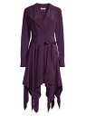 【送料無料】 ジェイソンウー レディース ワンピース トップス Silk Handkerchief Hem Shirtdress deep plum