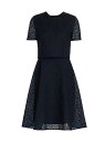 【送料無料】 アクリス レディース ワンピース トップス Embroidered Floral Organza Dress navy