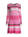 ミリ― 【送料無料】 ミリー レディース ワンピース トップス Knit Long-Sleeve Zigzag Dress pink multi