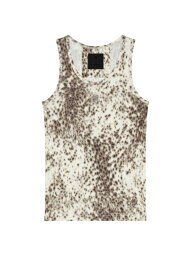 【送料無料】 ジバンシー レディース タンクトップ トップス Slim Fit Tank Top In Jersey With Snow Leopard Print natural brown