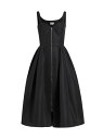 【送料無料】 アレキサンダー・マックイーン レディース ワンピース トップス Faille A-Line Midi-Dress black