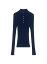 ̵ ꡼ ǥ ݥ ȥåץ Wool-Blend Rib-Knit Slim-Fit Polo Shirt dark navy