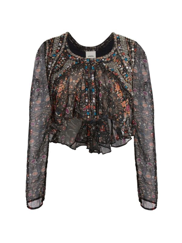 【送料無料】 イザベル マラン レディース シャツ トップス Olaya Printed Top black