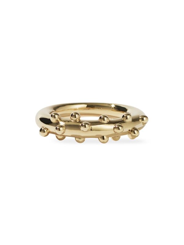 yz [hE[N fB[X O ANZT[ Neptune Anemone Textured 23K Gold-Plated Ring gold plated