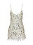 ̵ ƥ ǥ ԡ ȥåץ Tulle Illusion Embroidered Short Dress silver