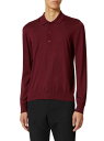 【送料無料】 ヴァレンティノ メンズ ポロシャツ トップス Long Sleeve Cashmere & Silk Polo Shirt With V logo Signature Embroidery ruby