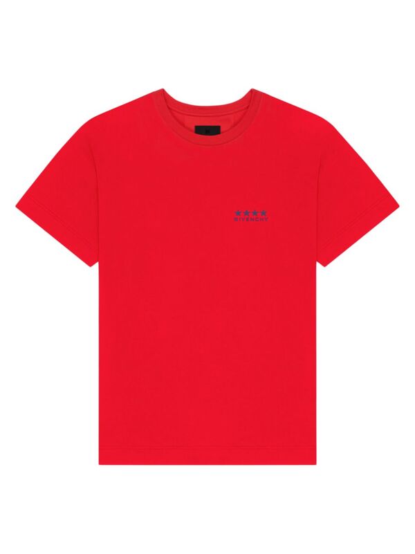 【送料無料】 ジバンシー メンズ Tシャツ トップス 4G T-Shirt in Cotton red