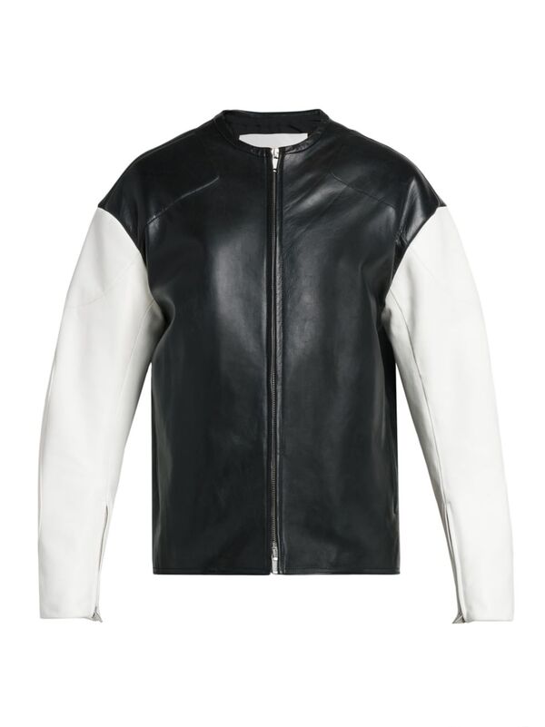 【送料無料】 ジル・サンダー メンズ ジャケット・ブルゾン アウター Leather Boxy-Fit Jacket black
