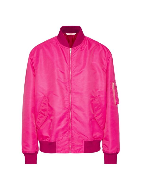 【送料無料】 ヴァレンティノ メンズ ジャケット・ブルゾン アウター Nylon Bomber Jacket pink