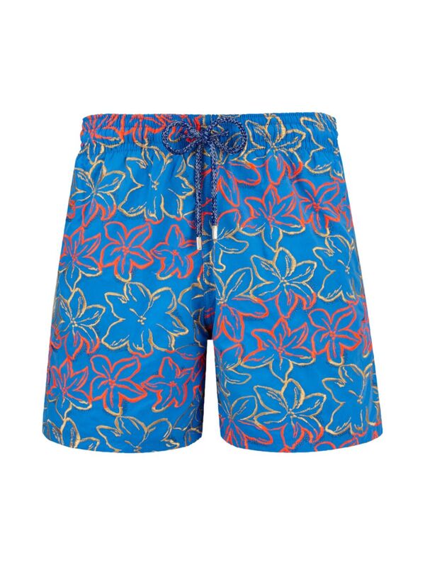 【送料無料】 ヴィルブレクイン メンズ ハーフパンツ・ショーツ 水着 Floral-Embroidered Swim Shorts faience