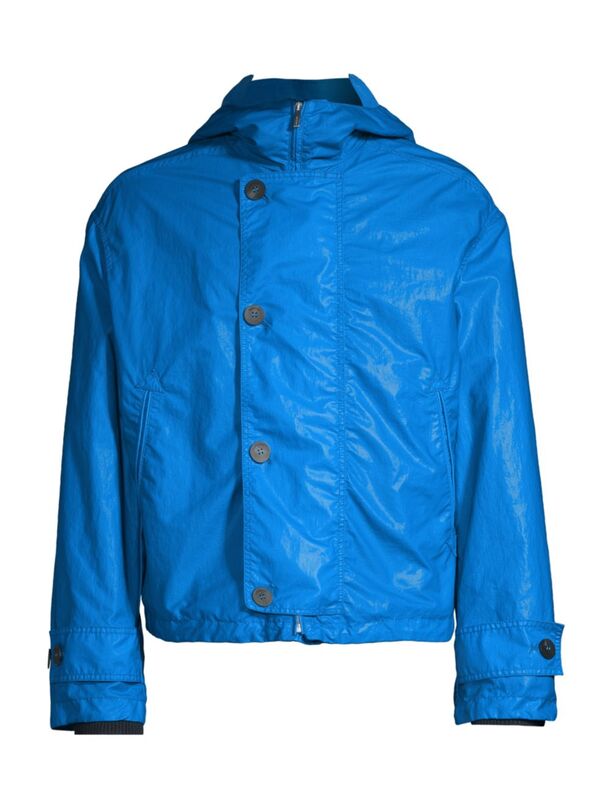 【送料無料】 フェラガモ メンズ ジャケット・ブルゾン アウター Garment Dyed Blouson Jacket cerulian