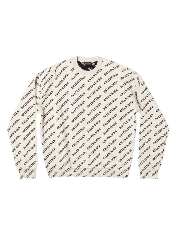 ̵ Х󥷥  ˥åȡ  Mini Allover Logo Sweater chalky white black