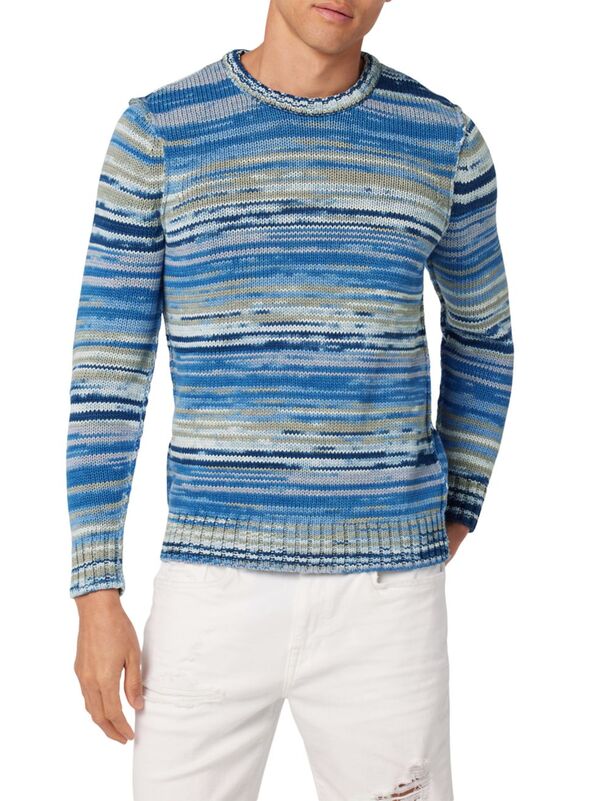 楽天ReVida 楽天市場店【送料無料】 ジョーズジーンズ メンズ ニット・セーター アウター Space Dye Crewneck Sweater indigo space