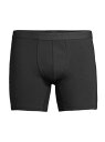 【送料無料】 ハンロ メンズ ボクサーパンツ アンダーウェア Cotton Essentials Long-Leg Boxer Briefs all black
