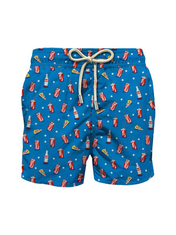 【送料無料】 エムシーツーセイントバース メンズ ハーフパンツ・ショーツ 水着 Coca Cola Print Swim Shorts blue