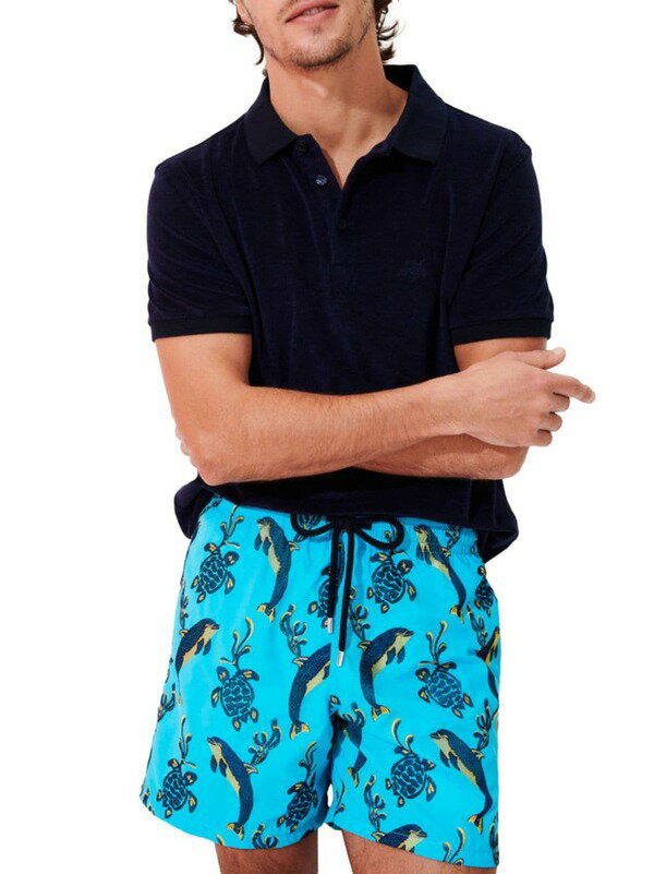 【送料無料】 ヴィルブレクイン メンズ ハーフパンツ・ショーツ 水着 2000 Vie Aquatique Embroidered Swim Trunks horizon