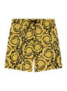 【送料無料】 ヴェルサーチ メンズ ハーフパンツ・ショーツ 水着 Medallion-Print Swim Shorts gold print