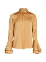 【送料無料】 デレクラムテンクロスバイ レディース シャツ トップス Selma Satin Button-Front Blouse fawn