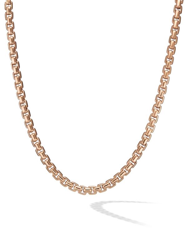 【送料無料】 デイビット・ユーマン メンズ ネックレス・チョーカー・ペンダントトップ アクセサリー Box Chain Necklace In 18K Rose Gold 7.5mm rose gold 1