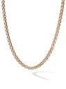 【送料無料】 デイビット・ユーマン メンズ ネックレス・チョーカー・ペンダントトップ アクセサリー Box Chain Necklace In 18K Rose Gold 7.5mm rose gold