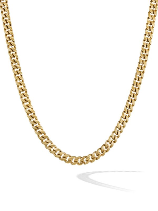 【送料無料】 デイビット・ユーマン メンズ ネックレス・チョーカー・ペンダントトップ アクセサリー Curb Chain Necklace In 18K Yellow Gold 8mm gold