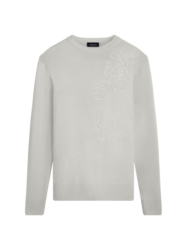 ̵ ֥å  ˥åȡ  Embroidered Crewneck Long-Sleeve Sweater chalk