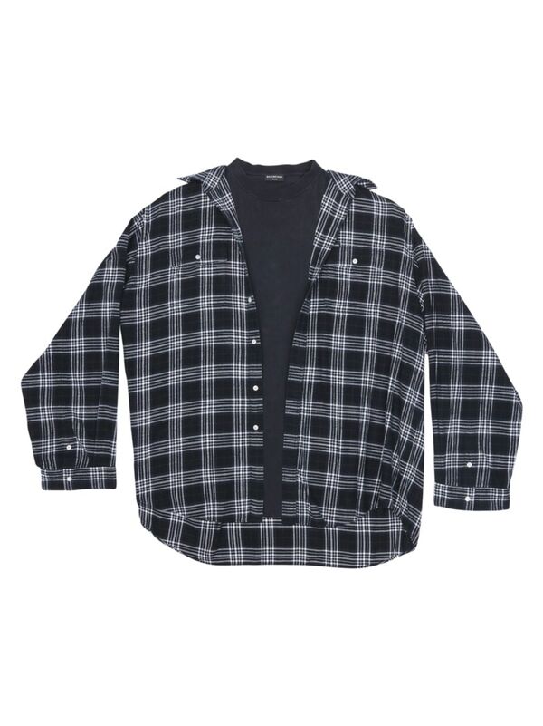 【送料無料】 バレンシアガ メンズ シャツ トップス Trompe L'oeil Shirt black