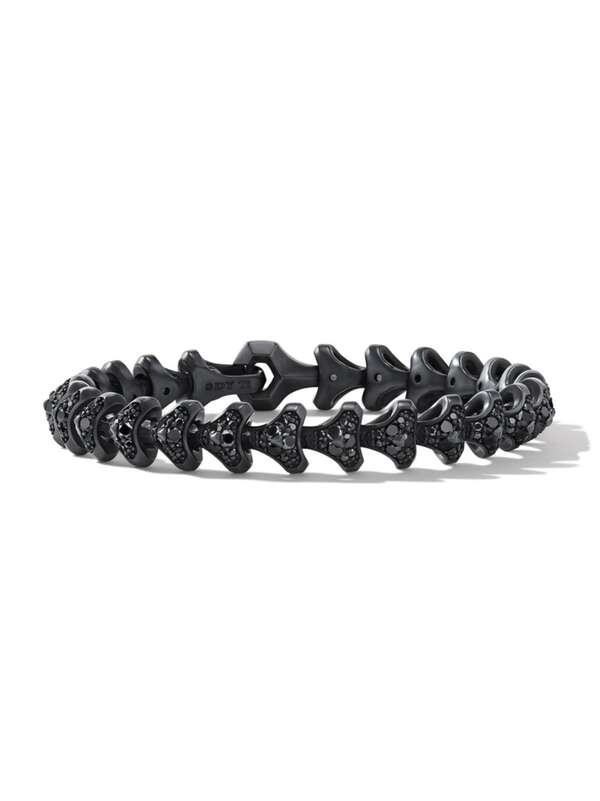 【送料無料】 デイビット・ユーマン メンズ ブレスレット・バングル・アンクレット アクセサリー Armory Link Bracelet in Titanium black diamond