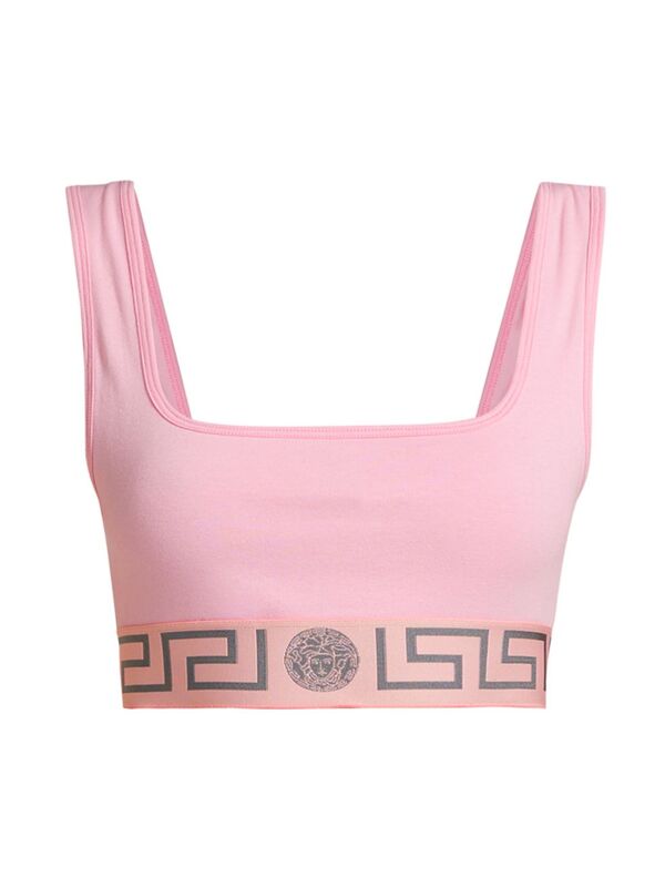 versace 【送料無料】 ヴェルサーチ レディース ブラジャー アンダーウェア Greca Stretch Cotton Bra Top pale pink