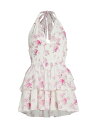 yz uXnbNt@V[ fB[X s[X gbvX Deanna Floral Halter Minidress warm pink cloud