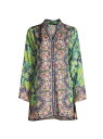  ジョニーワズ レディース シャツ ブラウス トップス Hirz Tali Bi-Printed Silk Tunic Blouse multi