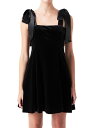  エンドレスローズ レディース ワンピース トップス Satin Tie Velvet Mini Dress black