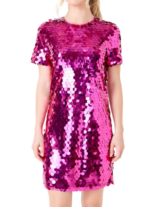  エンドレスローズ レディース ワンピース トップス Circle Sequins Mini Dress fuchsia